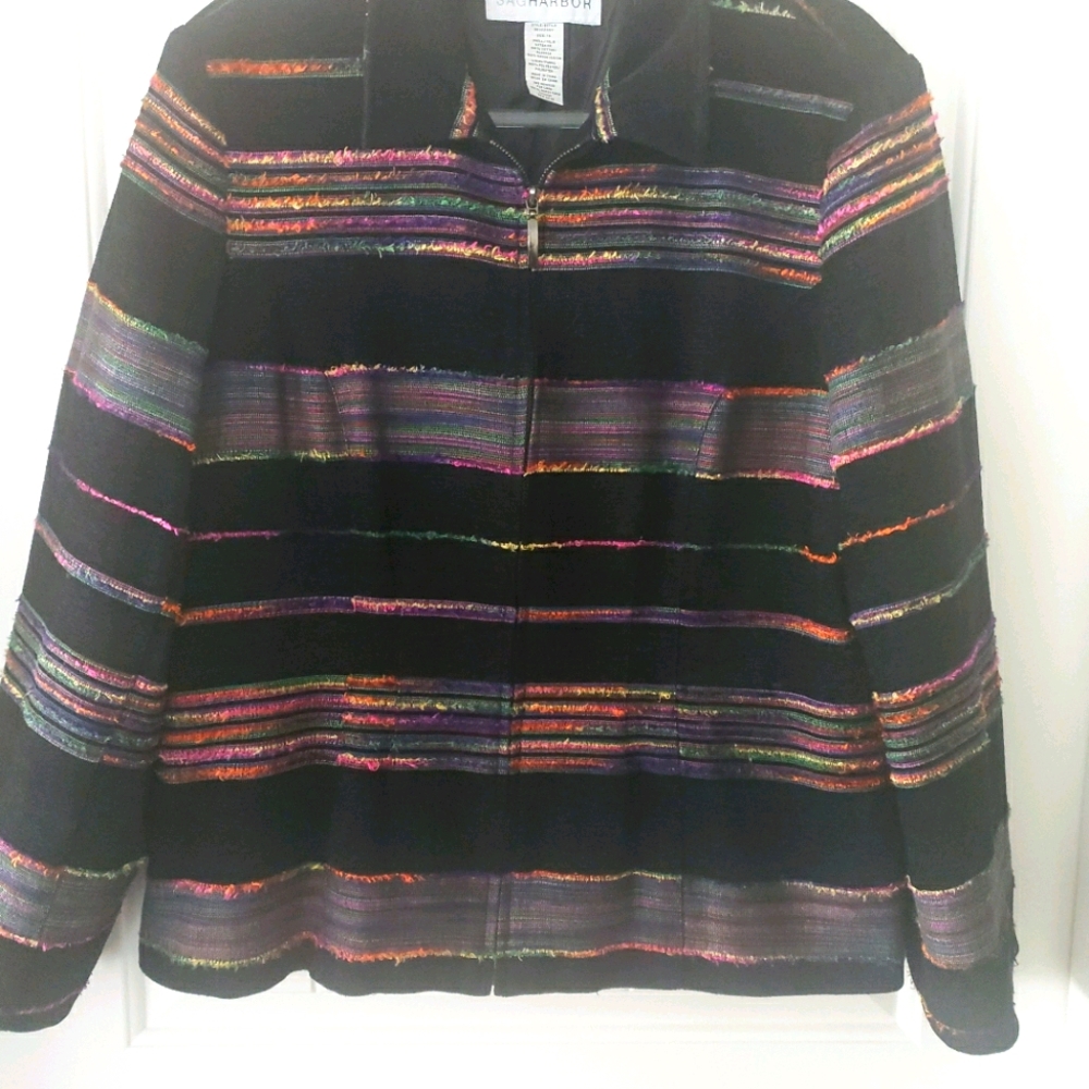 Sag Harbor Women's Jacket Size 16, Multicolor